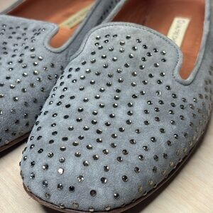 Designer L’AUTRE CHOSE Gray Studded Women's Loafers